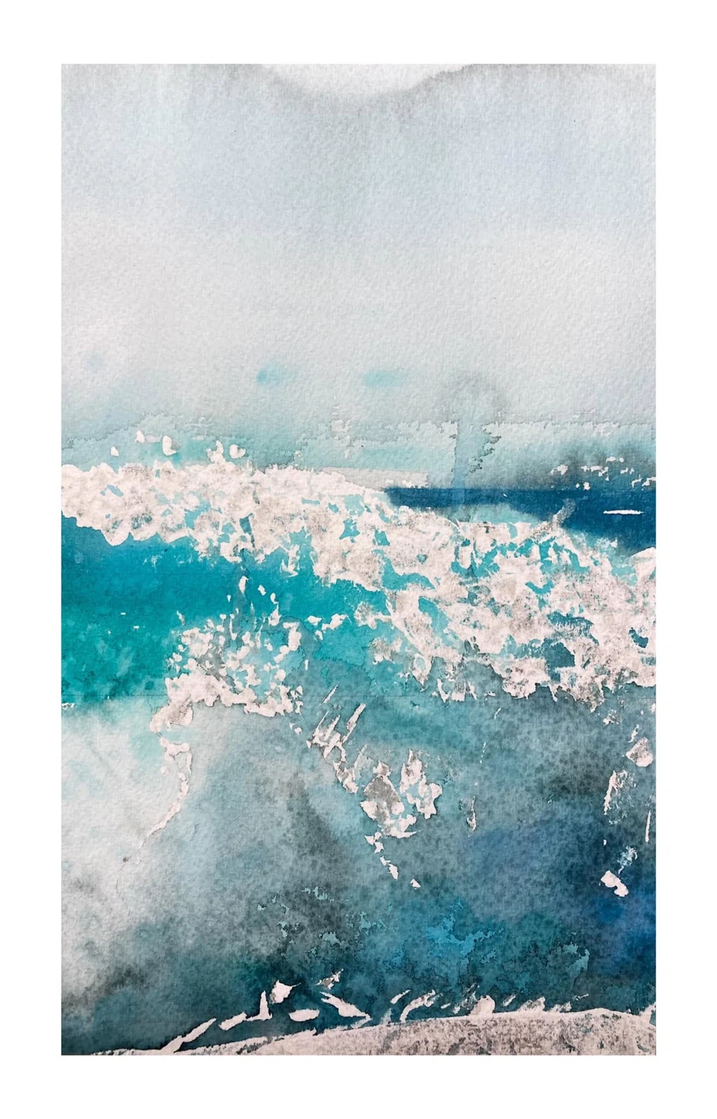 El mar 1, acuarela