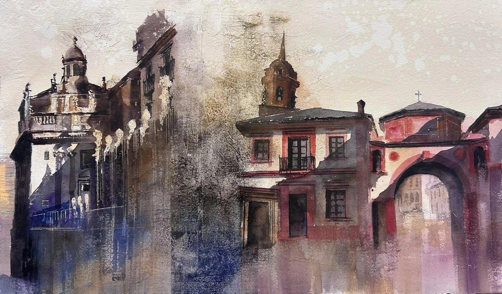 Jaen y andujar, acuarela