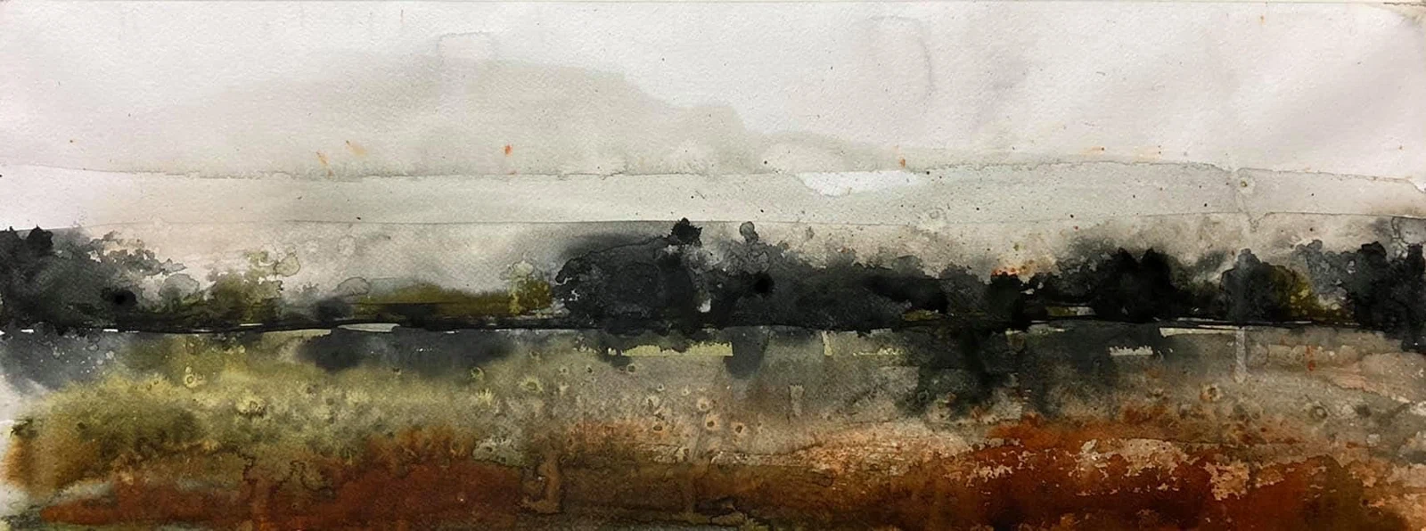 La sierra, acuarela
