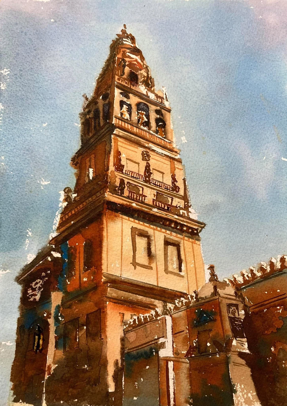 Mezquita 1, acuarela