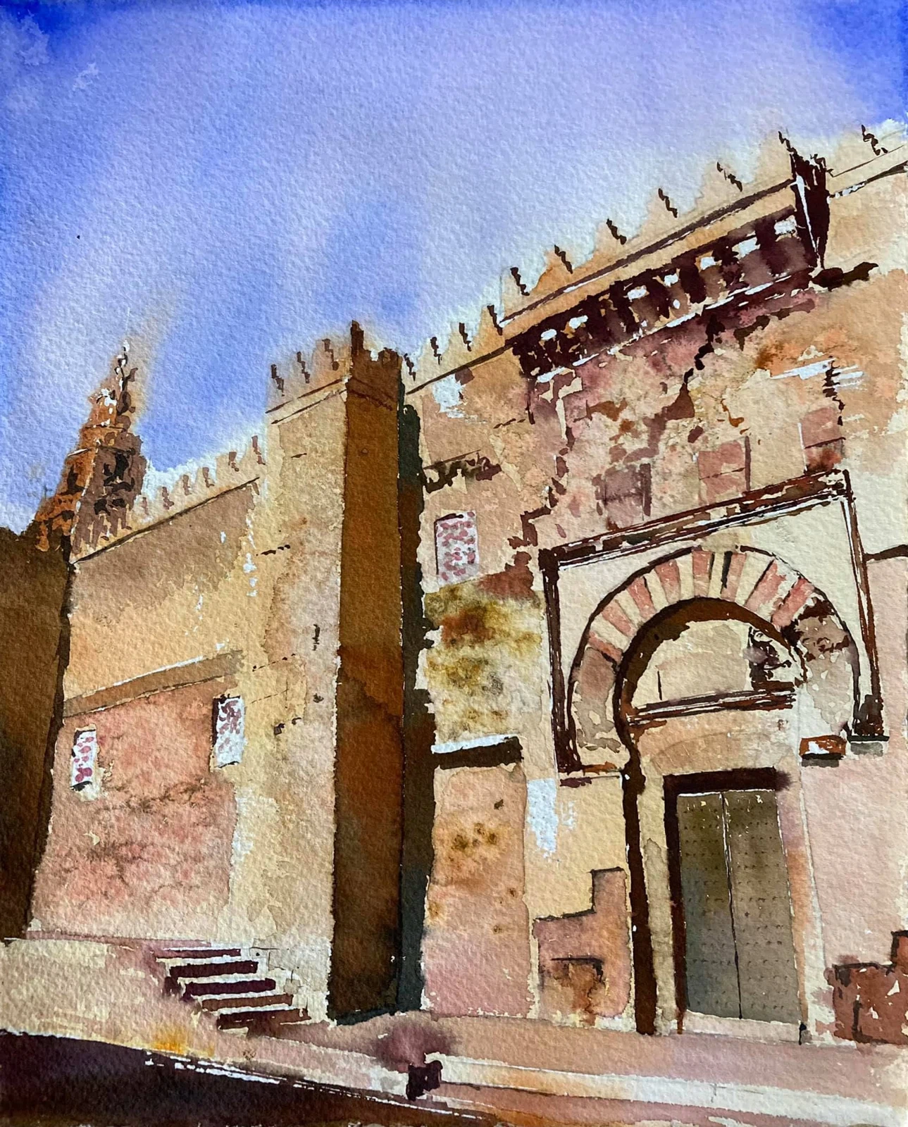 Mezquita 2, acuarela