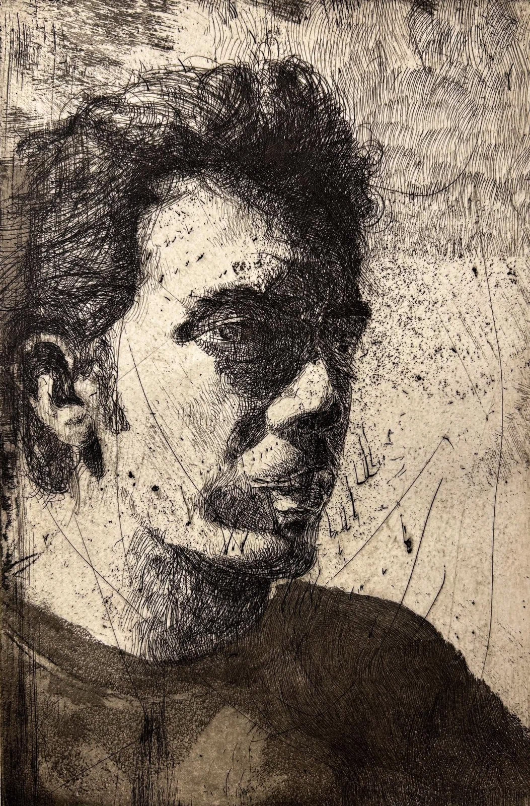 Autoretrato, grabado