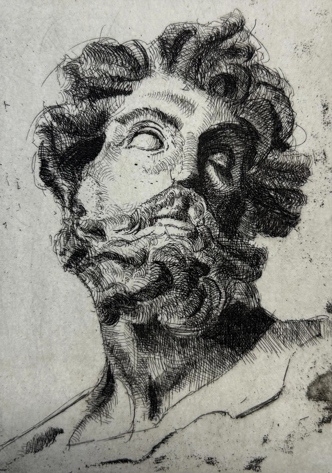 Busto, grabado