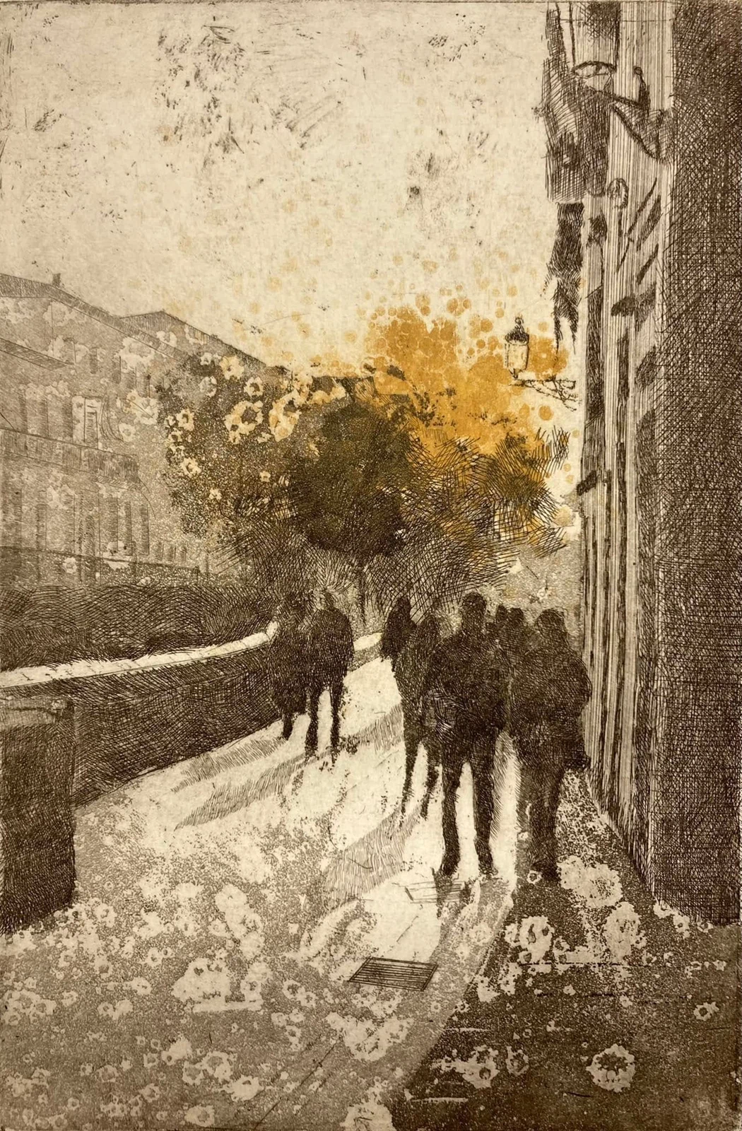 Paseo de los tristes, grabado